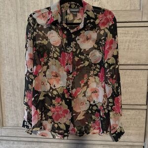 Notations Floral long sleeve Size Large